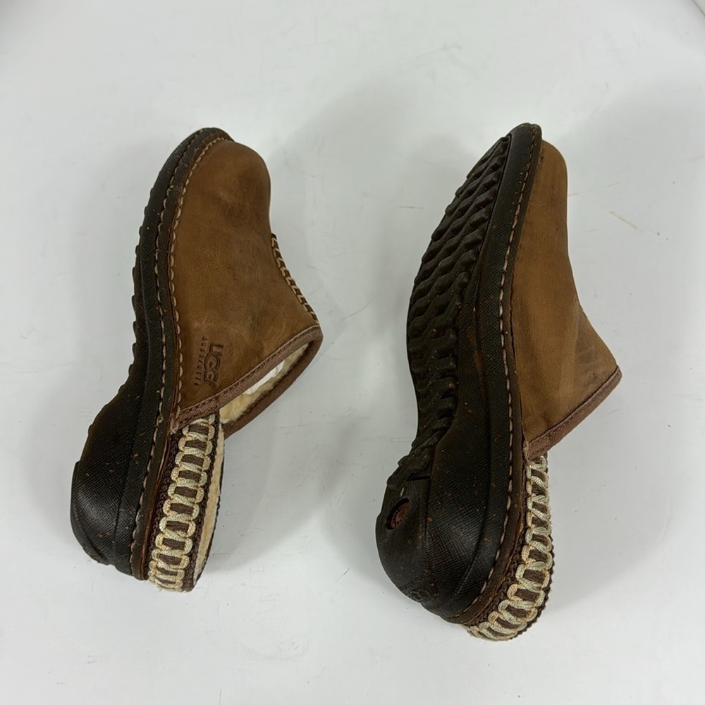 UGG KOHALA Nubuck Shearling Lined Clogs Women's US5 Brown Suede - Picture 8 of 15